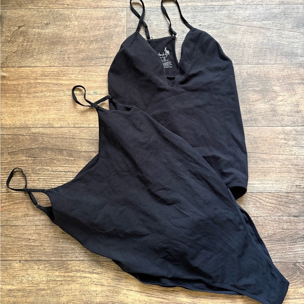Free people Black Bodysuits